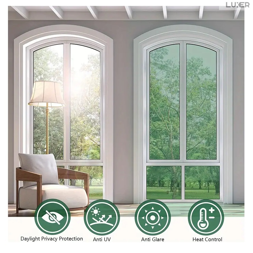 Folie Autoadeziva  pentru Geamuri Termopan, Tip Oglinda, Protectie Solara UV, Efect Privacy, One Way Mirror Window Film, Autocolanta, Pentru Casa/Cladiri, Dimensiuni 200 x 60 cm, Verde, Folie Geam sa nu se vada din exterior, sa nu se vada in casa, autocolant geam termopan leroy merlin dedeman, protectie solara ferestre luxer [3]