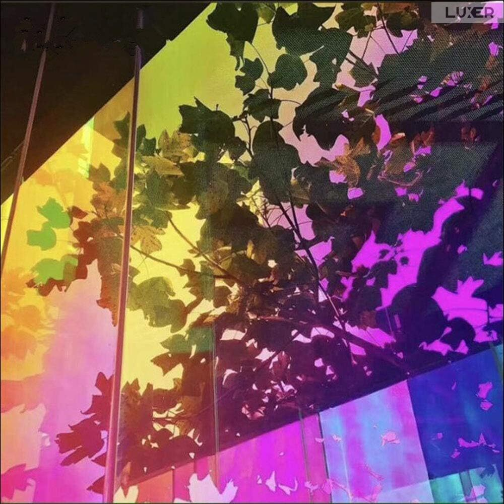 Folie Autoadeziva  pentru Geamuri Termopan, Tip Oglinda, Protectie Solara UV, Efect Privacy, One Way Mirror Window Film, Autocolanta, Pentru Casa/Cladiri, Model Holografic, Dimensiuni 200 x 60 cm, Red, Folie Geam sa nu se vada din exterior, sa nu se vada in casa, autocolant geam termopan leroy merlin dedeman, protectie solara ferestre luxer [7]