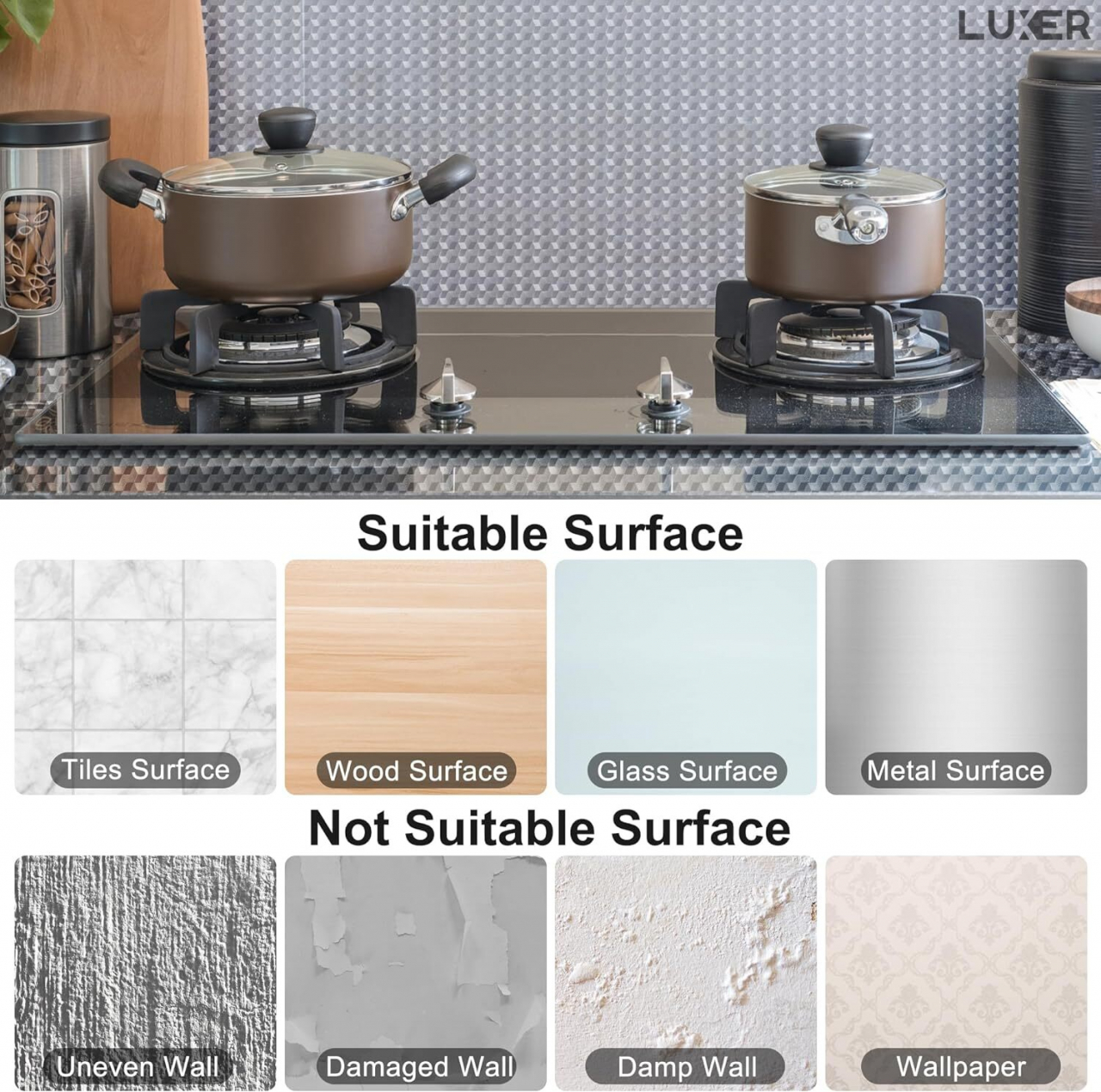 Folie Autoadeziva Pentru Protectie Mobila de Bucatarie Luxer, Model Romburi 3D, Silver, 200x40cm, folie adeziva mobilier bucatarie gradina dedeman leroy merlin brico depot hornbach mathaus pentru masa geam ieftina luxer [11]
