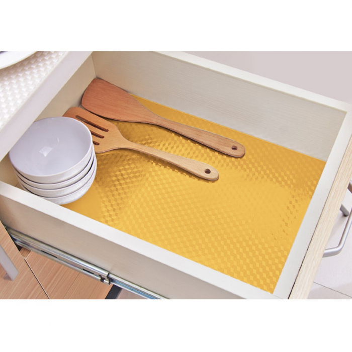 Folie Autoadeziva Pentru Protectie Mobila de Bucatarie Luxer, Model 3D, Gold, 200x40cm, folie adeziva mobilier bucatarie gradina dedeman leroy merlin brico depot hornbach mathaus pentru masa geam ieftina luxer [8]