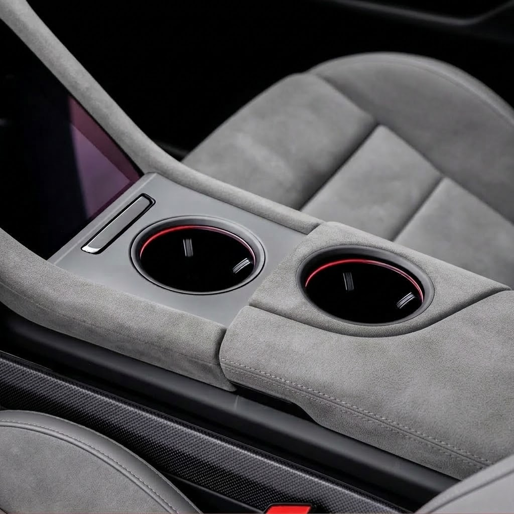 Folie Autoadeziva Piele Intoarsa Ecologica Gri Super Flexibila Interior Auto Rola Mare [2]