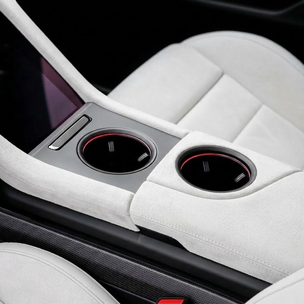 Folie Autoadeziva Piele Intoarsa Ecologica Alba Super Flexibila Interior Auto Rola Mare [3]
