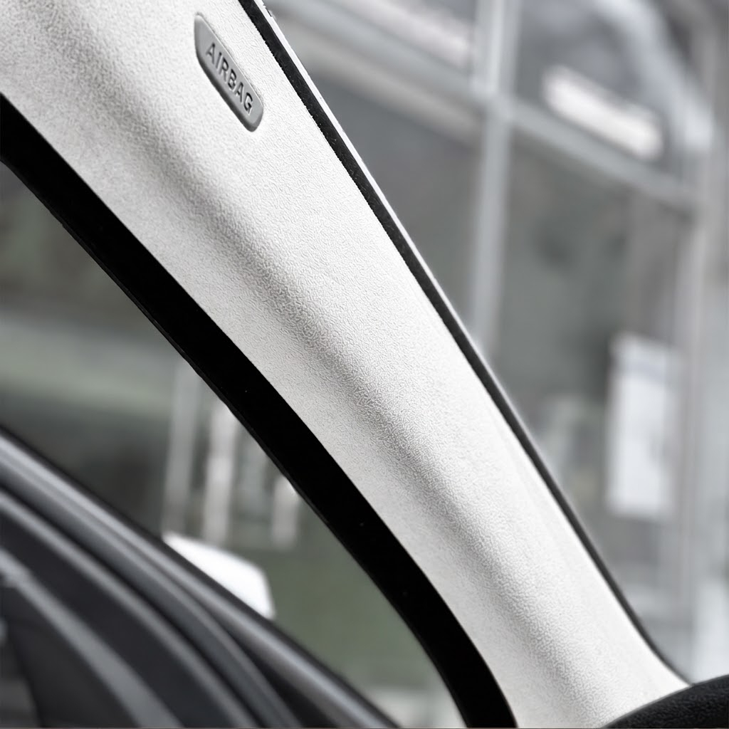 Folie Autoadeziva Piele Intoarsa Ecologica Alba Super Flexibila Interior Auto Rola Mare [2]