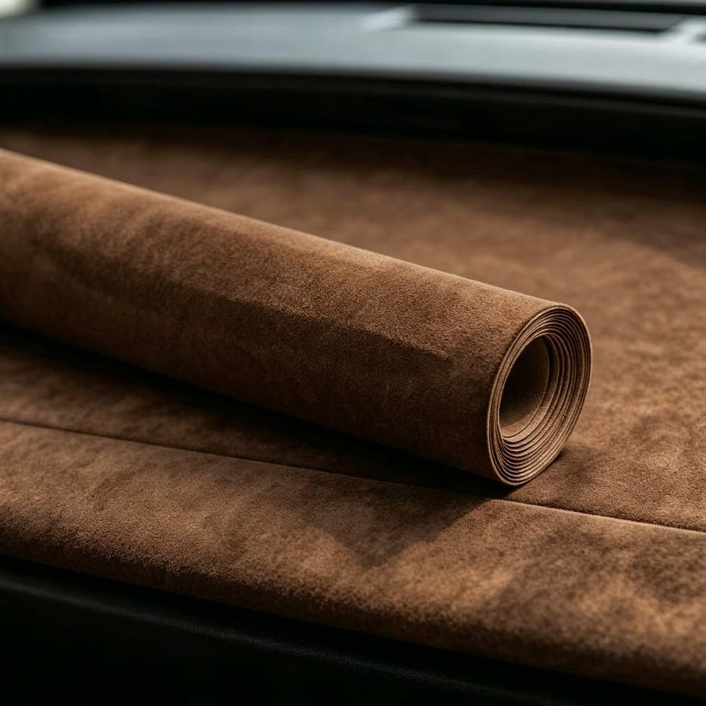 Folie Autoadeziva Piele Intoarsa Ecologica Maro Cafeniu Super Flexibila Interior Auto Rola Mare [3]