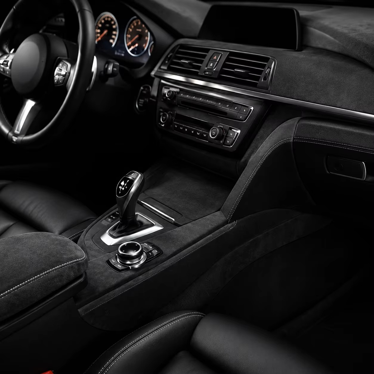 Folie Autoadeziva Piele Intoarsa Ecologica Neagra Super Flexibila Interior Auto Rola Mare [3]