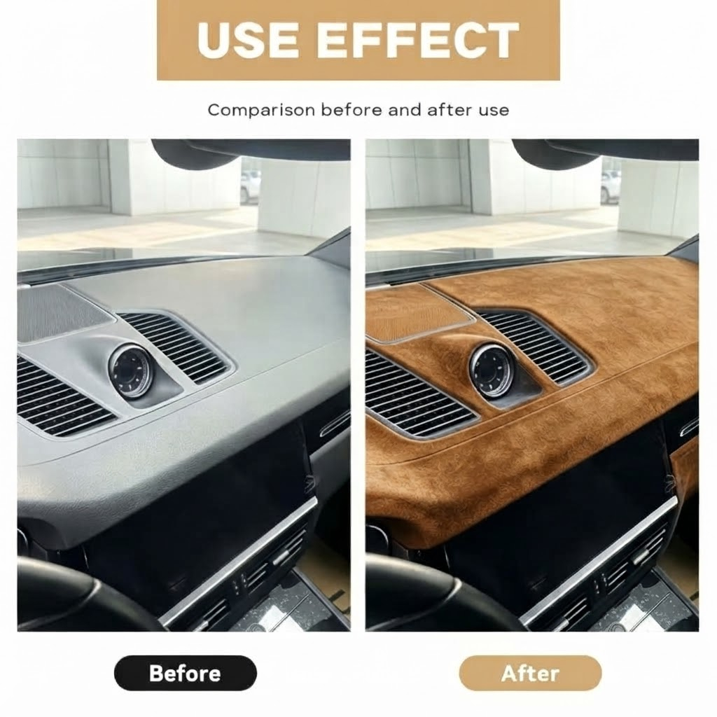 Folie Autoadeziva Piele Intoarsa Ecologica Maro Super Flexibila Interior Auto Rola Mare [5]