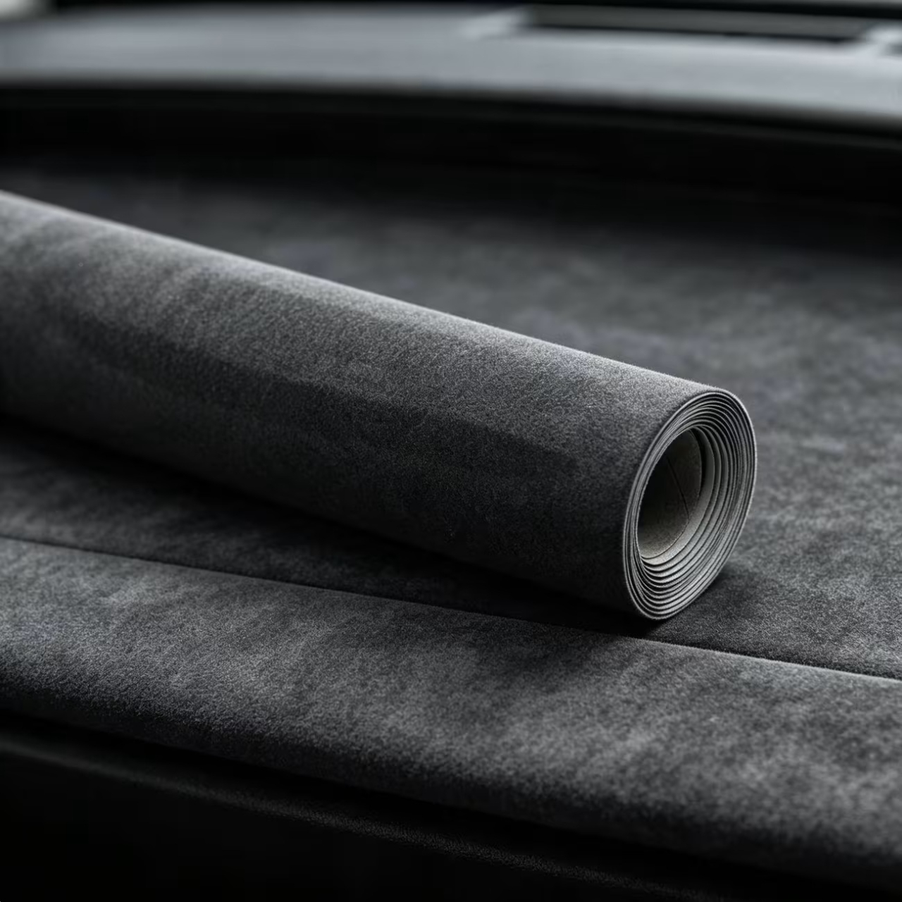 Folie Autoadeziva Piele Intoarsa Ecologica Gri Inchis Super Flexibila Interior Auto Rola Mare [3]