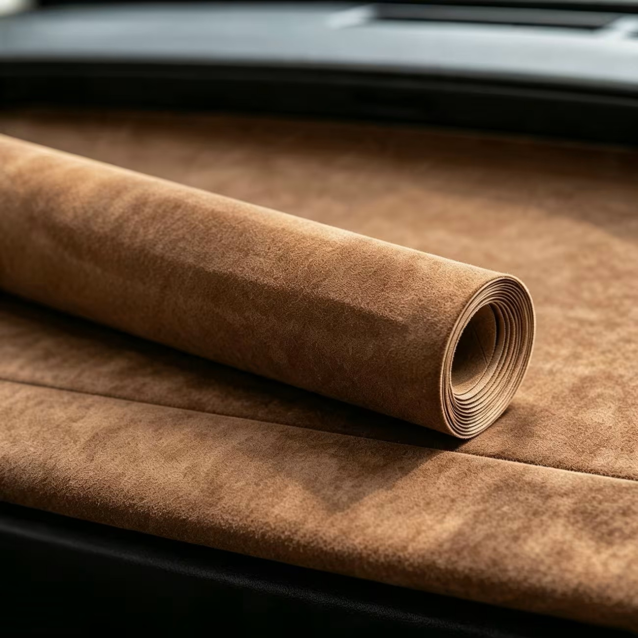 Folie Autoadeziva Piele Intoarsa Ecologica Maro Super Flexibila Interior Auto Rola Mare [3]