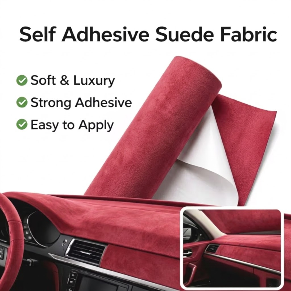 Folie Autoadeziva Piele Intoarsa Ecologica Rosu Visiniu Super Flexibila Interior Auto Rola Mare [2]