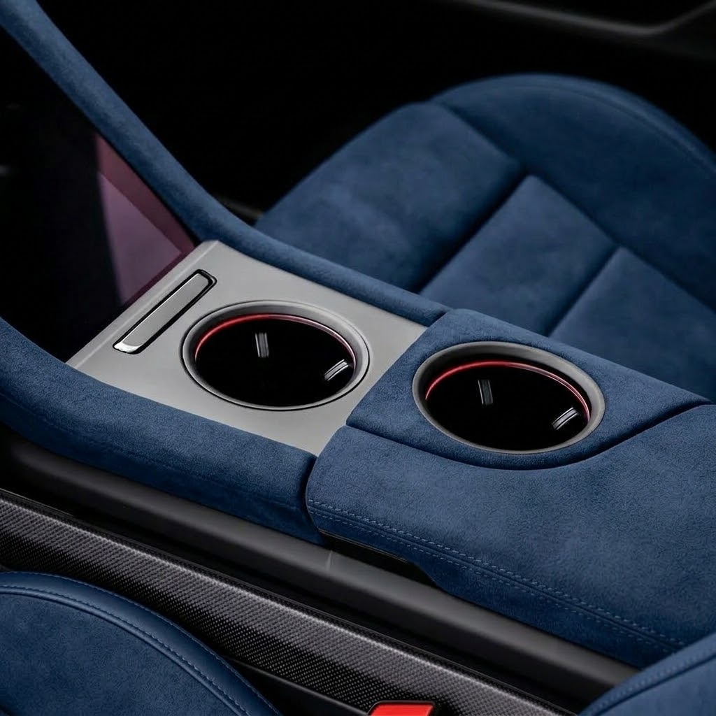 Folie Autoadeziva Piele Intoarsa Ecologica Albastru Inchis Super Flexibila Interior Auto Rola Mare [3]