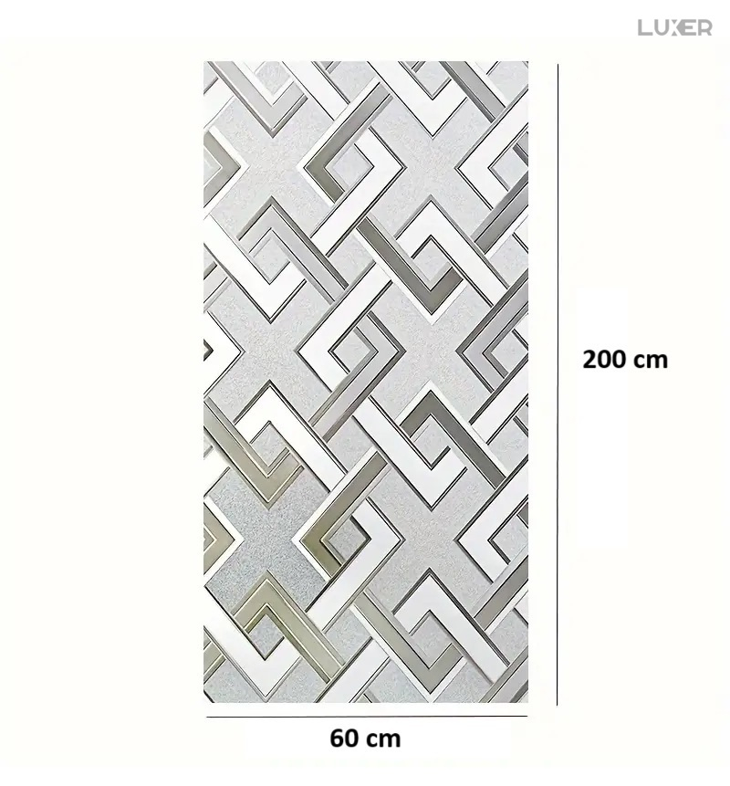 Folie Decorativa Privacy Pentru Geamuri - Home&Office, Protectie UV, Model - Romburi, Dimensiuni 200x60 cm, Luxer [12]
