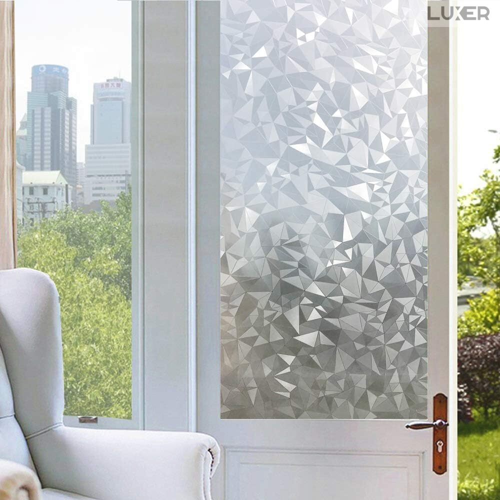 Folie Decorativa Privacy Pentru Geamuri - Home&Office, Protectie UV, Model - Diamant, Dimensiuni 200x60 cm, Luxer [1]