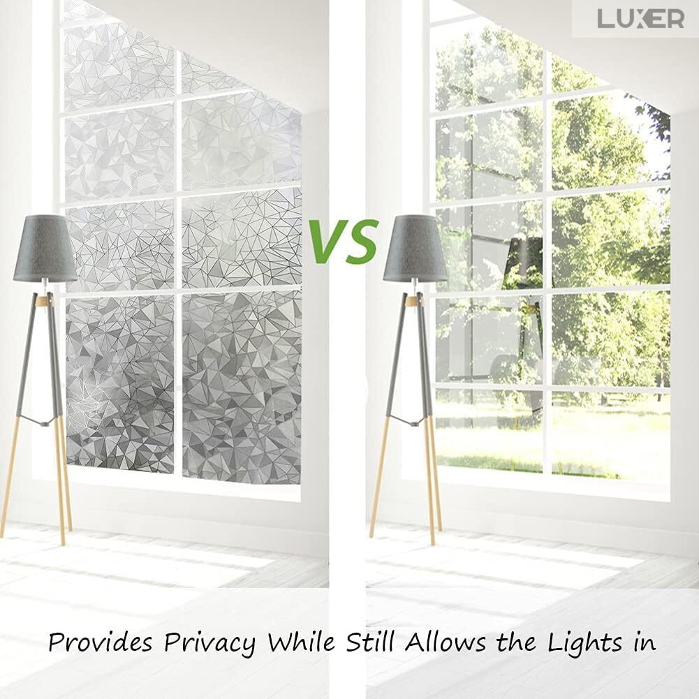 Folie Decorativa Privacy Pentru Geamuri - Home&Office, Protectie UV, Model - Diamant, Dimensiuni 200x60 cm, Luxer [2]