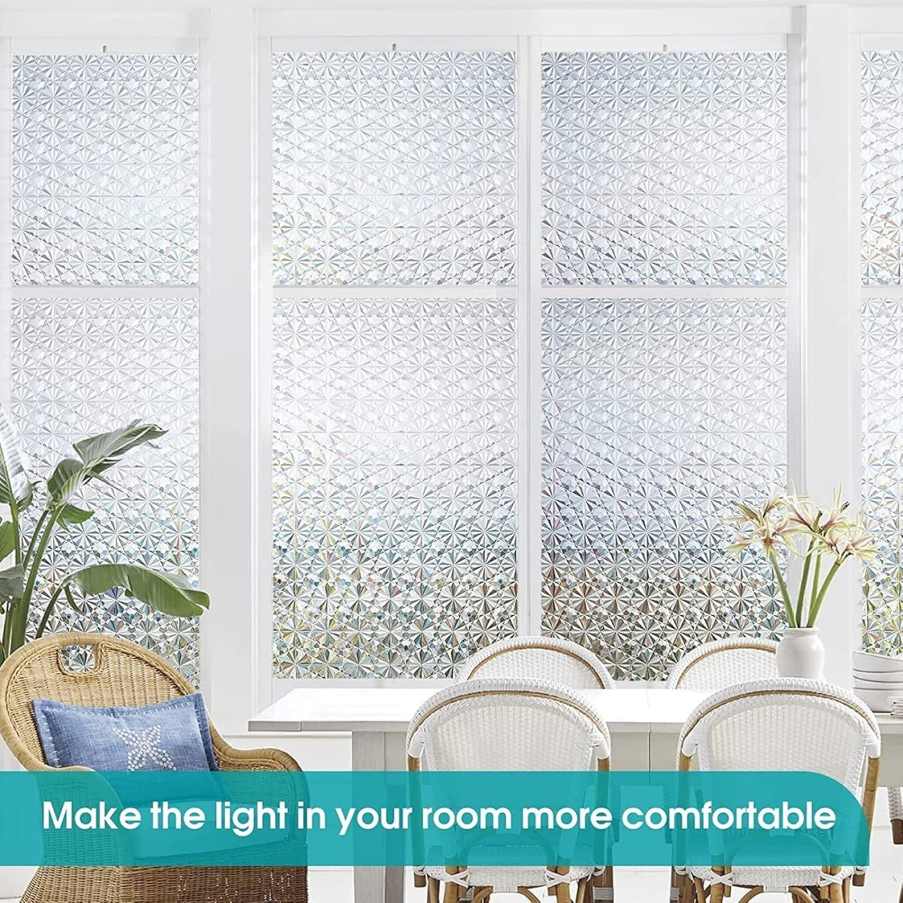 Folie Decorativa Privacy Pentru Geamuri - Home&Office, Protectie UV, Model Diamant, Dimensiuni 200x60 cm, Luxer, Folie decorativă privacy Folie pentru geamuri Folie protectie UV Folie White Stone Folie decorativă pentru geamuri Folie privacy pentru birou Folie pentru home office Folie decorativă Luxer Folie pentru intimitate geamuri Folie decorativă 200x60 cm [8]