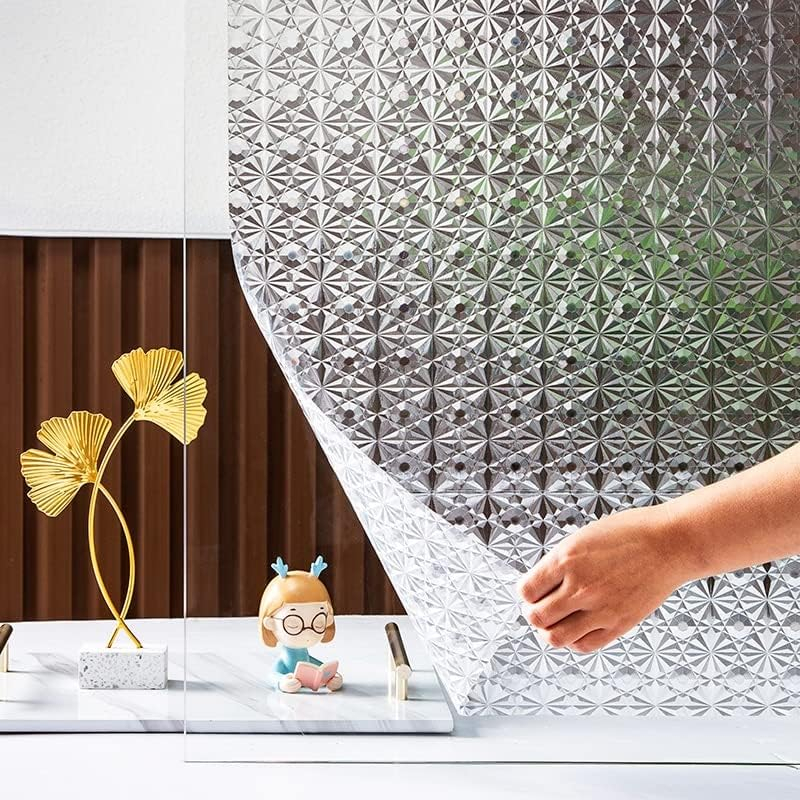 Folie Decorativa Privacy Pentru Geamuri - Home&Office, Protectie UV, Model Diamant, Dimensiuni 200x60 cm, Luxer, Folie decorativă privacy Folie pentru geamuri Folie protectie UV Folie White Stone Folie decorativă pentru geamuri Folie privacy pentru birou Folie pentru home office Folie decorativă Luxer Folie pentru intimitate geamuri Folie decorativă 200x60 cm [3]