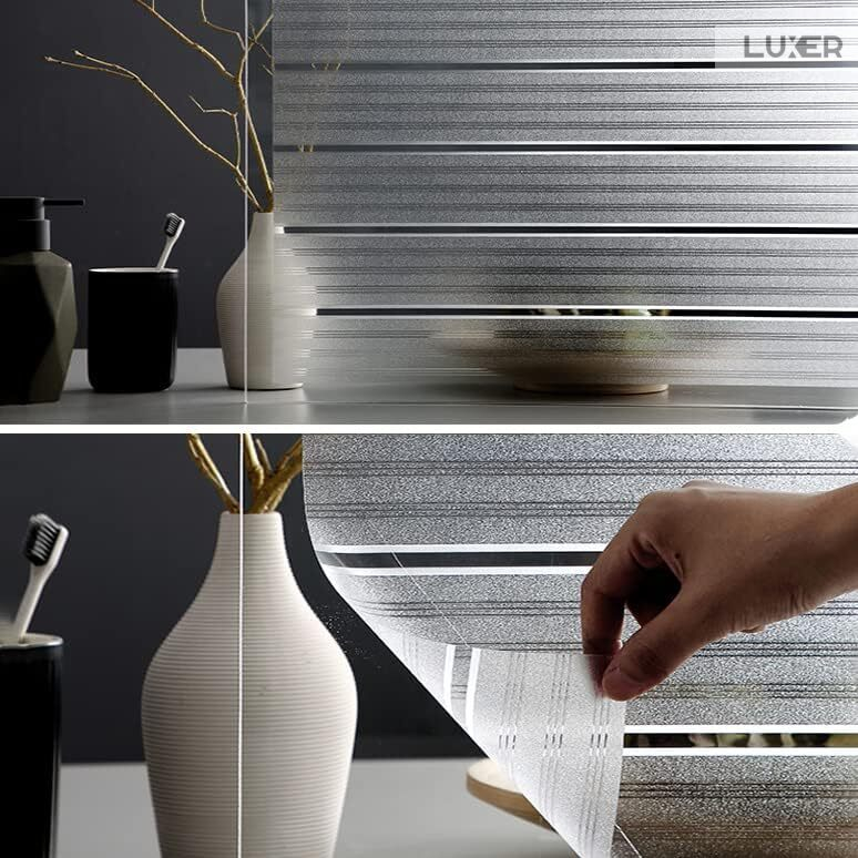 Folie Decorativa Privacy Pentru Geamuri - Home&Office, Protectie UV, Model - Strips Pattern, Dimensiuni 200x60 cm, Luxer, Folie decorativă privacy Folie pentru geamuri Folie protectie UV Folie geam dungi orizontale Folie decorativă pentru geamuri Folie privacy pentru birou Folie pentru home office Folie decorativă Luxer Folie pentru intimitate geamuri Folie decorativă 200x60 cm [7]