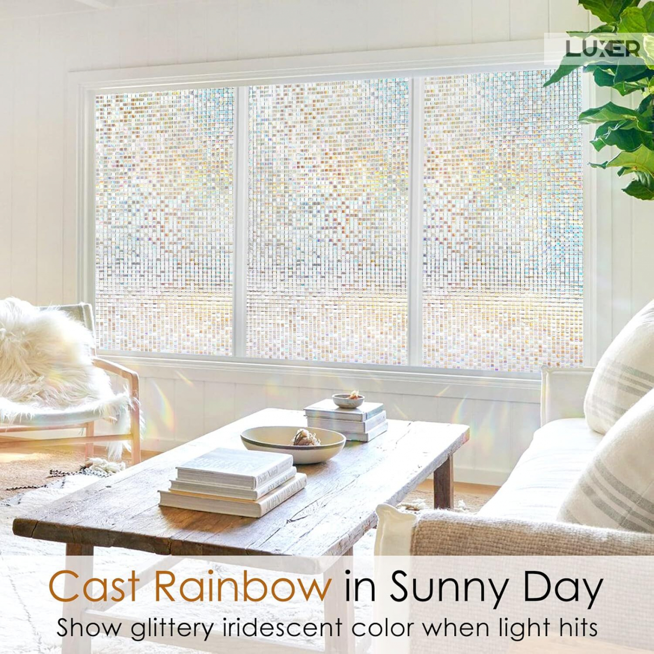 Folie Decorativa Privacy Pentru Geamuri - Home&Office, Protectie UV, Model - Mozaic Holografic, Dimensiuni 200x60 cm, Luxerfolie decorativă geamuri folie semi-privacy geamuri protecție UV geamuri folie dungi geamuri folie decorativă home office folie geamuri birou folie decorativă modernă folie geamuri pentru intimitate accesorii geamuri casă folie decorativă ușor de aplicat folie pentru ferestre moderne folie decorativă UV rezistentă folie dungi decorative folie geamuri semi-transparentă folie decorativă interior folie pentru ferestre birou folie geamuri anti-UV decorare geamuri casă folie decorativă mată protecție solară ferestre [3]