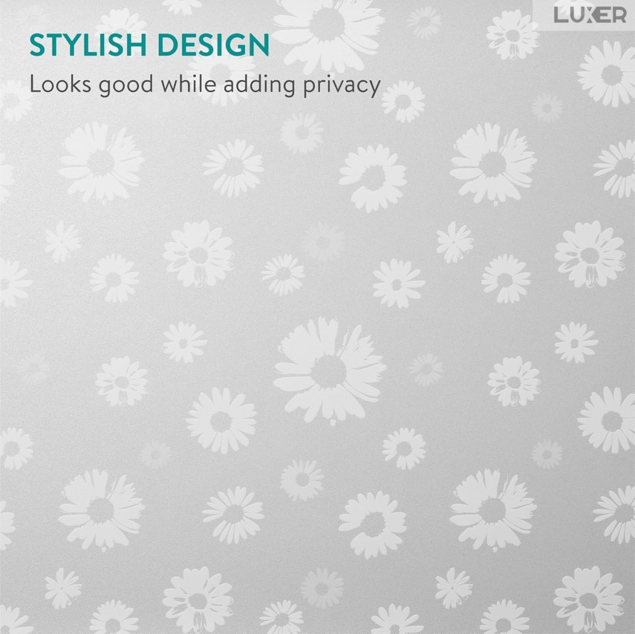 Folie Decorativa Privacy Pentru Geamuri - Home&Office, Protectie UV, Model - Floarea Soarelui, Dimensiuni 200x60 cm, Luxer [10]