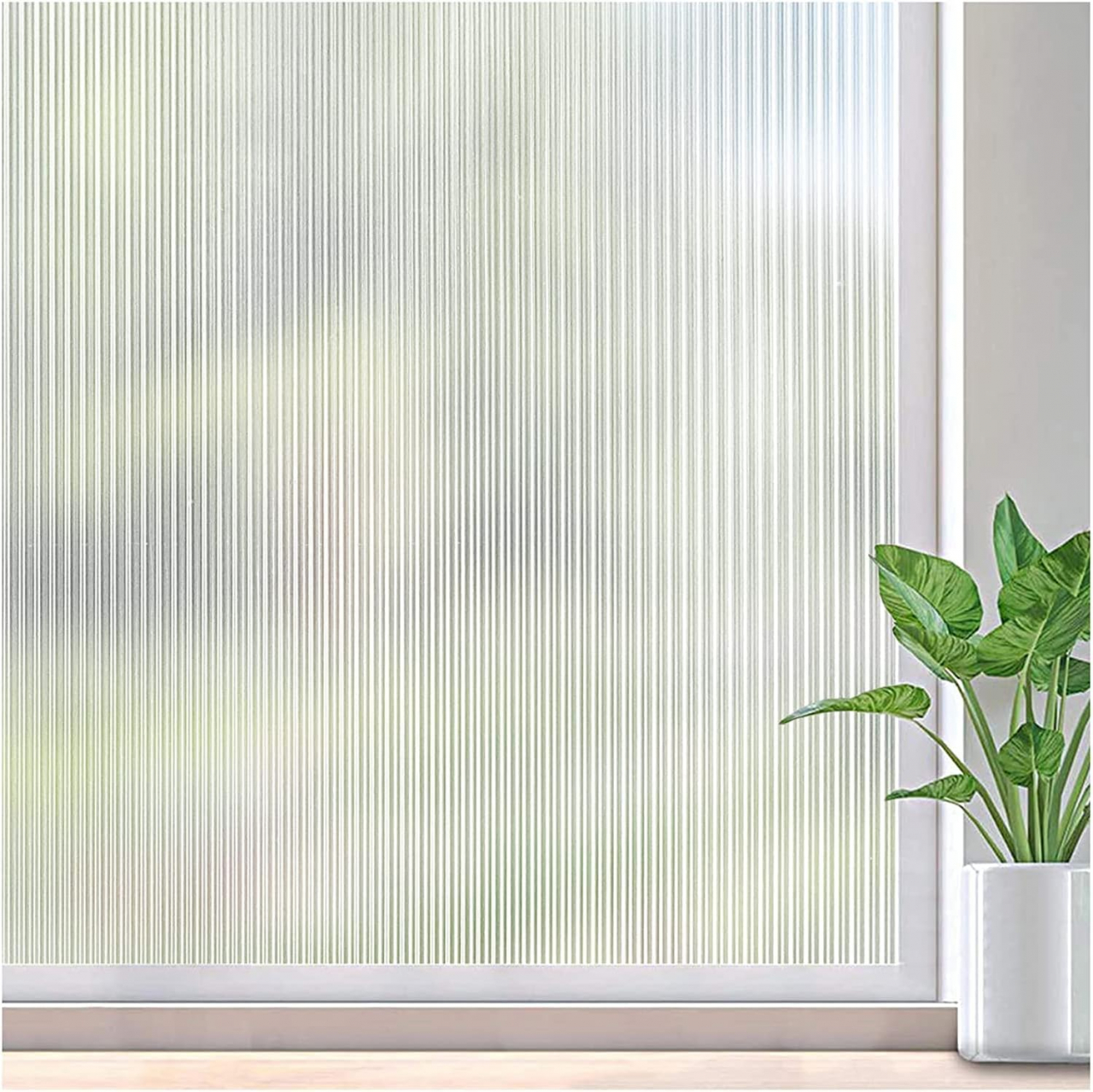 Folie Decorativa Privacy Pentru Geamuri - Home&Office, Protectie UV, Model - Reeded Glass, Dimensiuni 200x60 cm, Luxer Folie decorativă privacy Folie pentru geamuri Folie protectie UV Folie decorativă pentru geamuri Folie privacy pentru birou Folie pentru home office Folie decorativă Luxer Folie pentru intimitate geamuri Folie decorativă 200x60 cm [1]