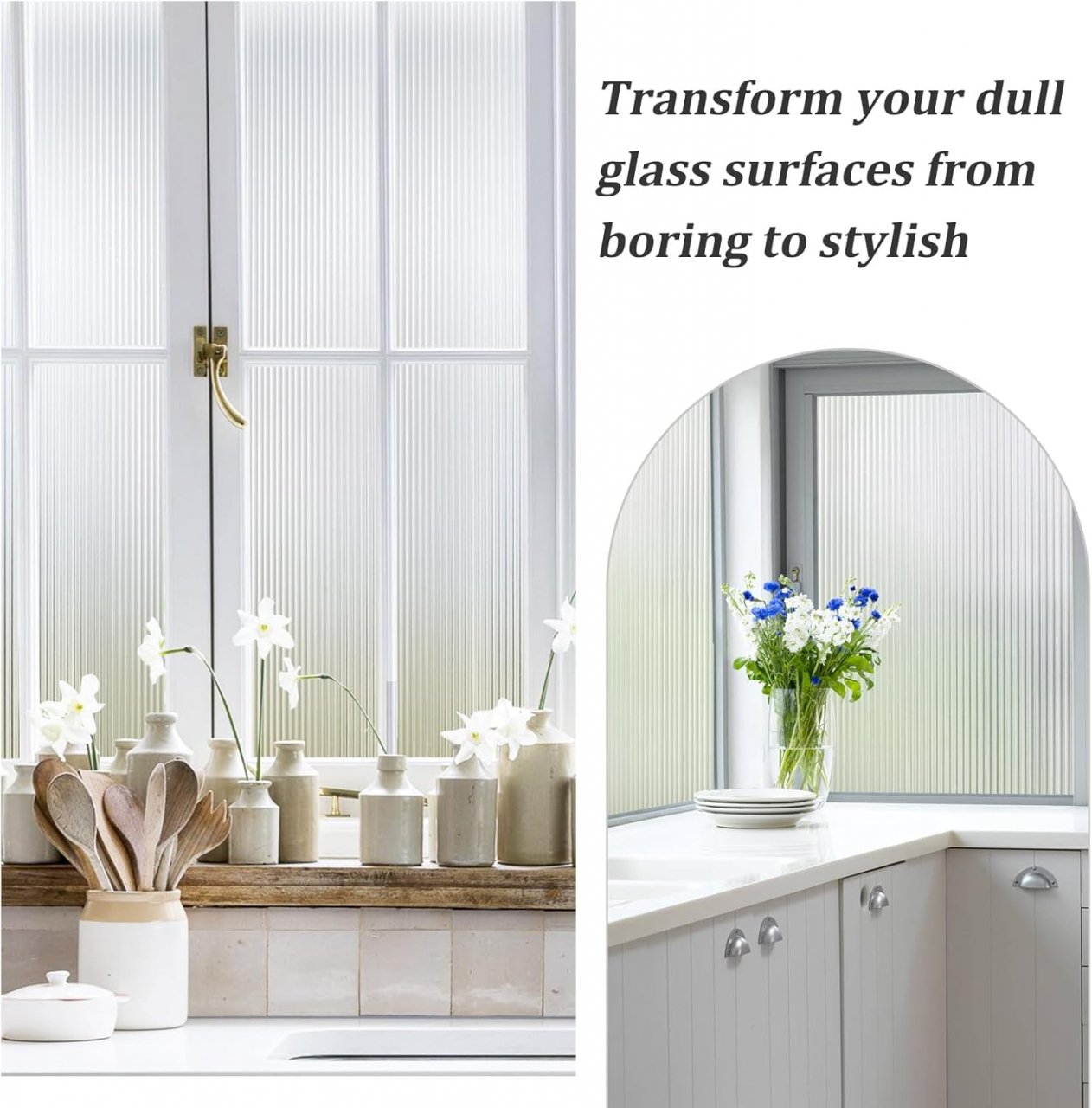 Folie Decorativa Privacy Pentru Geamuri - Home&Office, Protectie UV, Model - Reeded Glass, Dimensiuni 200x60 cm, Luxer Folie decorativă privacy Folie pentru geamuri Folie protectie UV Folie decorativă pentru geamuri Folie privacy pentru birou Folie pentru home office Folie decorativă Luxer Folie pentru intimitate geamuri Folie decorativă 200x60 cm [11]