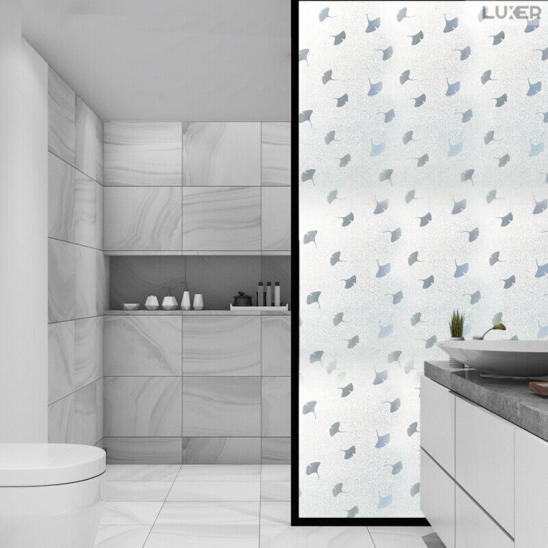 Folie Decorativa Privacy Pentru Geamuri - Home&Office, Protectie UV, Model - Frunza Ginkgo Biloba, Dimensiuni 200x60 cm, Luxer [10]