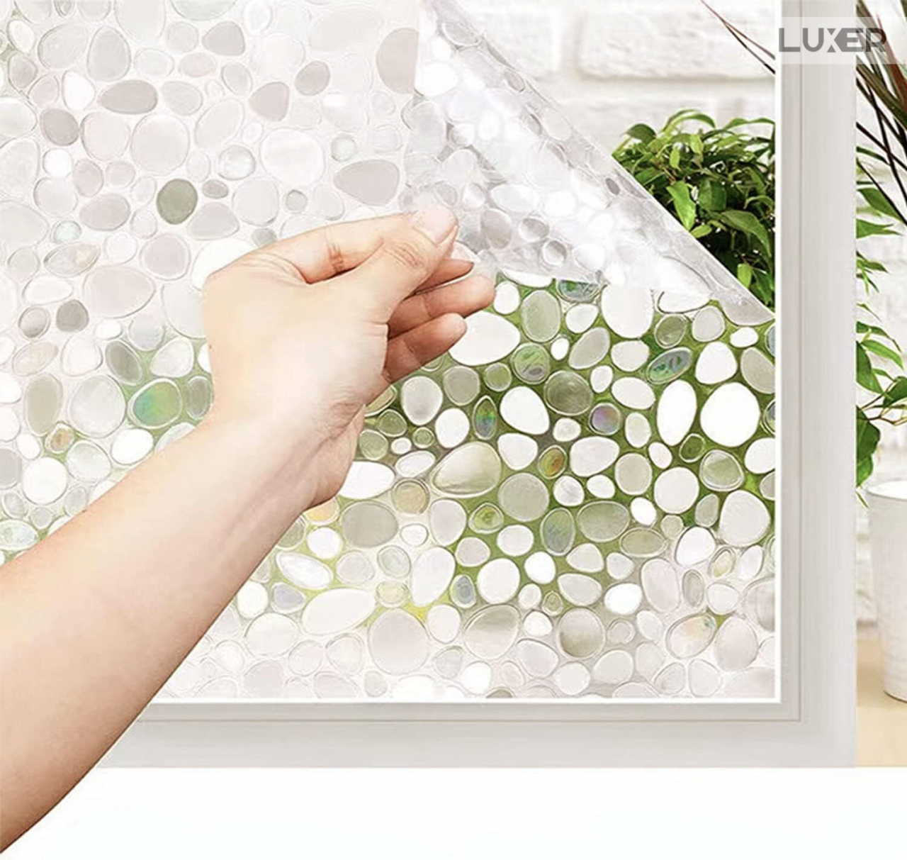 Folie Decorativa Privacy Pentru Geamuri - Home&Office, Protectie UV, Model - Frunze Vita de Vie, Dimensiuni 200x60 cm, Luxer folie decorativă geamuri folie semi-privacy geamuri protecție UV geamuri folie dungi geamuri folie decorativă home office folie geamuri birou folie decorativă modernă folie geamuri pentru intimitate accesorii geamuri casă folie decorativă ușor de aplicat folie pentru ferestre moderne folie decorativă UV rezistentă folie dungi decorative folie geamuri semi-transparentă folie decorativă interior folie pentru ferestre birou folie geamuri anti-UV decorare geamuri casă folie decorativă mată protecție solară ferestre [2]