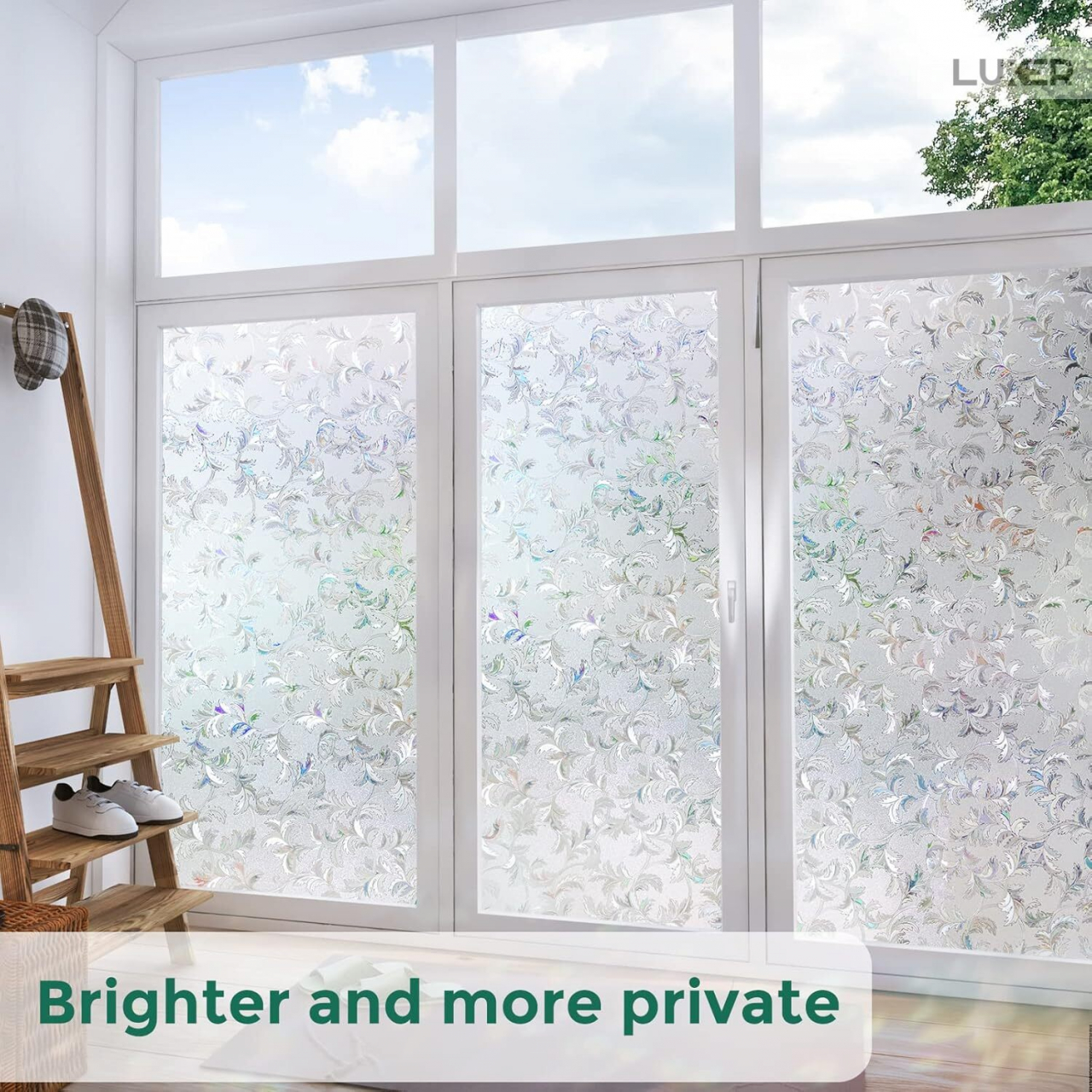 Folie Decorativa Privacy Pentru Geamuri - Home&Office, Protectie UV, Model - Frunze Vita de Vie, Dimensiuni 200x60 cm, Luxer folie decorativă geamuri folie semi-privacy geamuri protecție UV geamuri folie dungi geamuri folie decorativă home office folie geamuri birou folie decorativă modernă folie geamuri pentru intimitate accesorii geamuri casă folie decorativă ușor de aplicat folie pentru ferestre moderne folie decorativă UV rezistentă folie dungi decorative folie geamuri semi-transparentă folie decorativă interior folie pentru ferestre birou folie geamuri anti-UV decorare geamuri casă folie decorativă mată protecție solară ferestre [2]