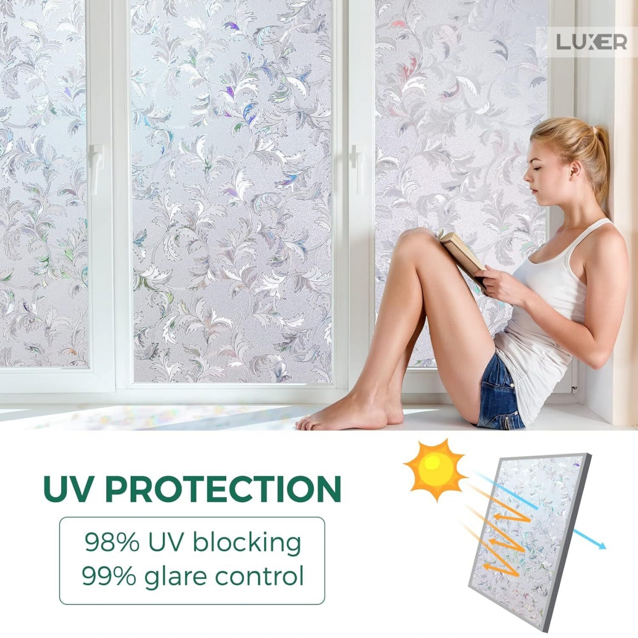 Folie Decorativa Privacy Pentru Geamuri - Home&Office, Protectie UV, Model - Frunze Vita de Vie, Dimensiuni 200x60 cm, Luxer folie decorativă geamuri folie semi-privacy geamuri protecție UV geamuri folie dungi geamuri folie decorativă home office folie geamuri birou folie decorativă modernă folie geamuri pentru intimitate accesorii geamuri casă folie decorativă ușor de aplicat folie pentru ferestre moderne folie decorativă UV rezistentă folie dungi decorative folie geamuri semi-transparentă folie decorativă interior folie pentru ferestre birou folie geamuri anti-UV decorare geamuri casă folie decorativă mată protecție solară ferestre [7]