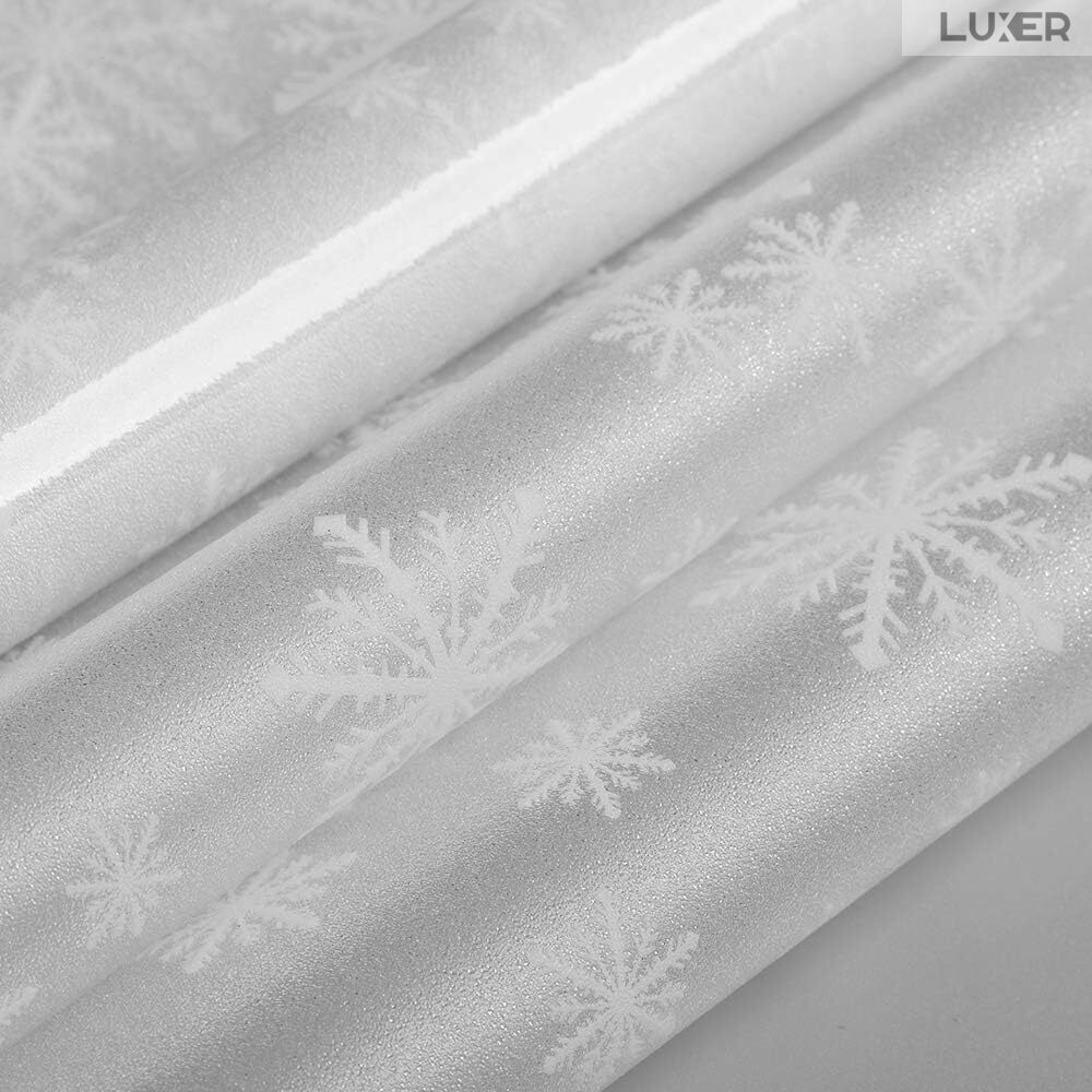 Folie Decorativa Privacy Pentru Geamuri - Home&Office, Protectie UV, Model - Fulgi De Zapada, Dimensiuni 200x60 cm, Luxer [11]