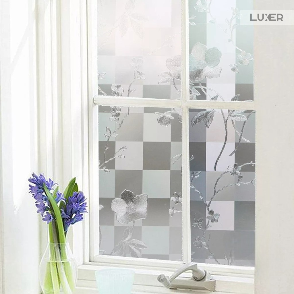 Folie Decorativa Privacy Pentru Geamuri - Home&Office, Protectie UV, Model Floral, Dimensiuni 200x60 cm, Luxer, Folie decorativă privacy Folie pentru geamuri Folie protectie UV Folie Mozaic Folie cu flori Folie decorativă pentru geamuri Folie privacy pentru birou Folie pentru home office Folie decorativă Luxer Folie pentru intimitate geamuri Folie decorativă 200x60 cm [5]