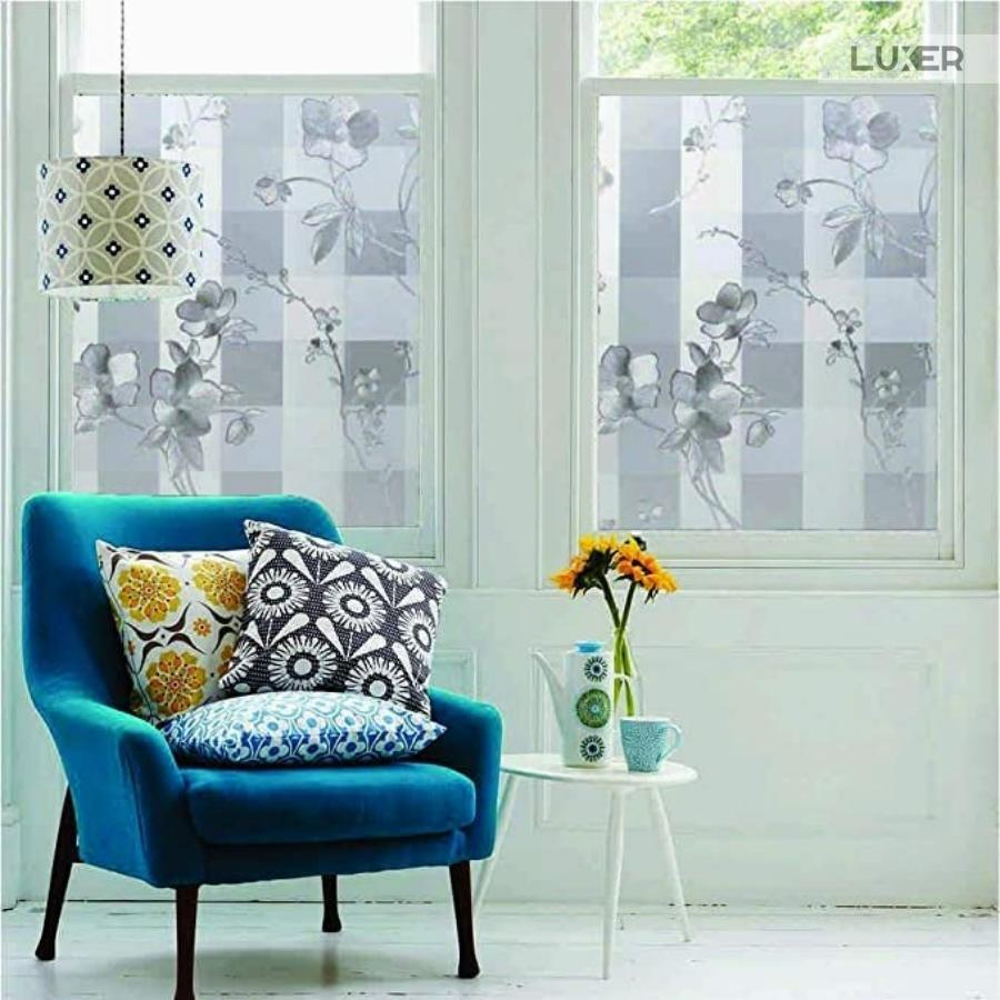 Folie Decorativa Privacy Pentru Geamuri - Home&Office, Protectie UV, Model Floral, Dimensiuni 200x60 cm, Luxer, Folie decorativă privacy Folie pentru geamuri Folie protectie UV Folie Mozaic Folie cu flori Folie decorativă pentru geamuri Folie privacy pentru birou Folie pentru home office Folie decorativă Luxer Folie pentru intimitate geamuri Folie decorativă 200x60 cm [4]