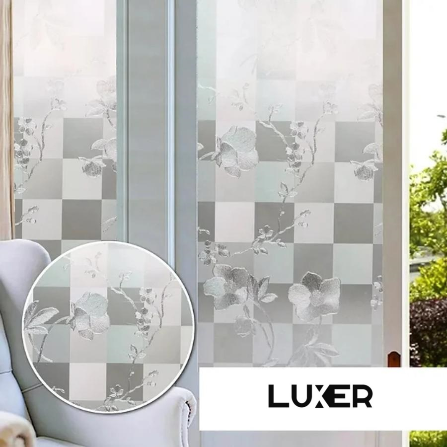 Folie Decorativa Privacy Pentru Geamuri - Home&Office, Protectie UV, Model Floral, Dimensiuni 200x60 cm, Luxer, Folie decorativă privacy Folie pentru geamuri Folie protectie UV Folie Mozaic Folie cu flori Folie decorativă pentru geamuri Folie privacy pentru birou Folie pentru home office Folie decorativă Luxer Folie pentru intimitate geamuri Folie decorativă 200x60 cm [3]