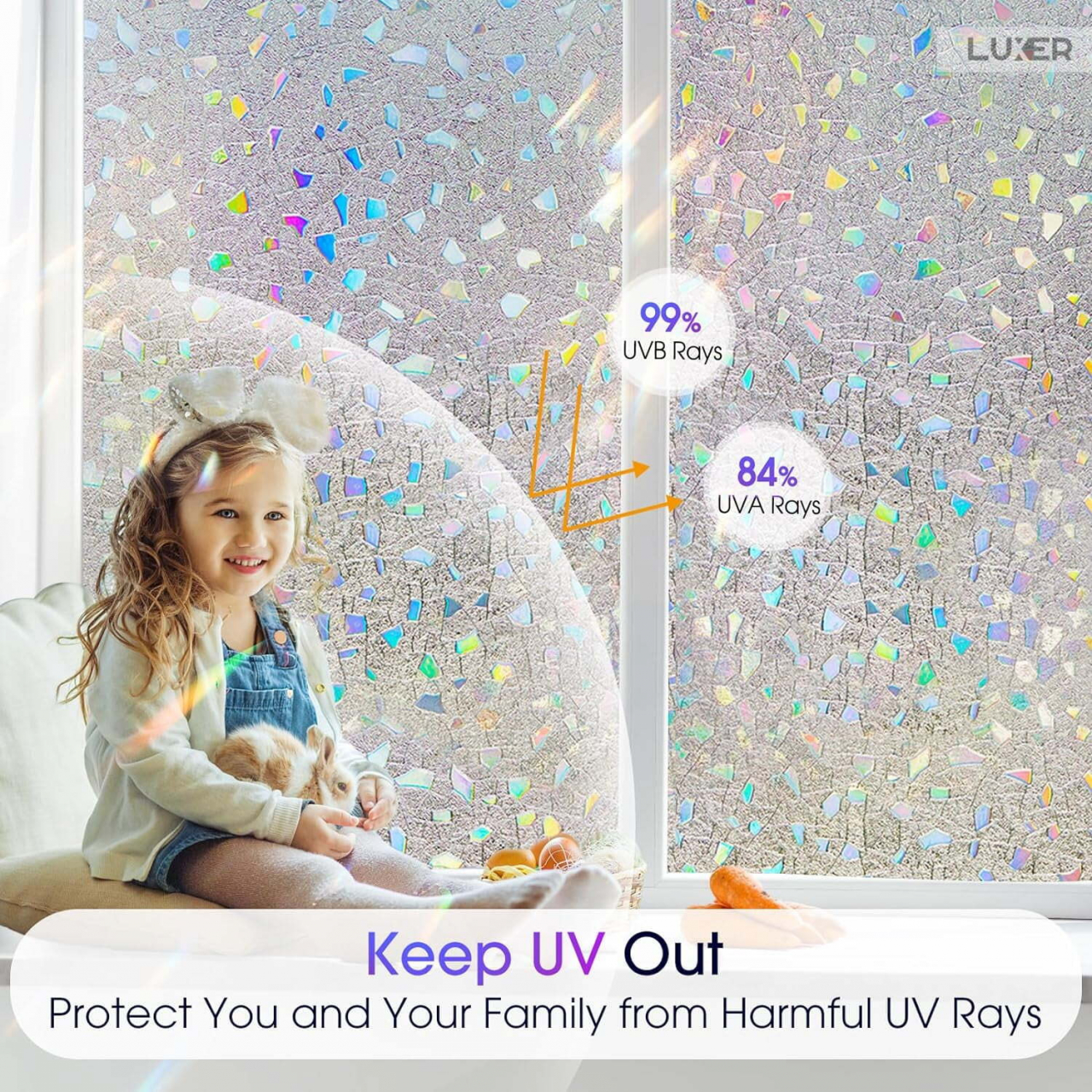 Folie Decorativa Privacy Pentru Geamuri - Home&Office, Protectie UV, Model - Geometric Holografic, Dimensiuni 200x60 cm, Luxer folie decorativă geamuri folie semi-privacy geamuri protecție UV geamuri folie dungi geamuri folie decorativă home office folie geamuri birou folie decorativă modernă folie geamuri pentru intimitate accesorii geamuri casă folie decorativă ușor de aplicat folie pentru ferestre moderne folie decorativă UV rezistentă folie dungi decorative folie geamuri semi-transparentă folie decorativă interior folie pentru ferestre birou folie geamuri anti-UV decorare geamuri casă folie decorativă mată protecție solară ferestre [4]