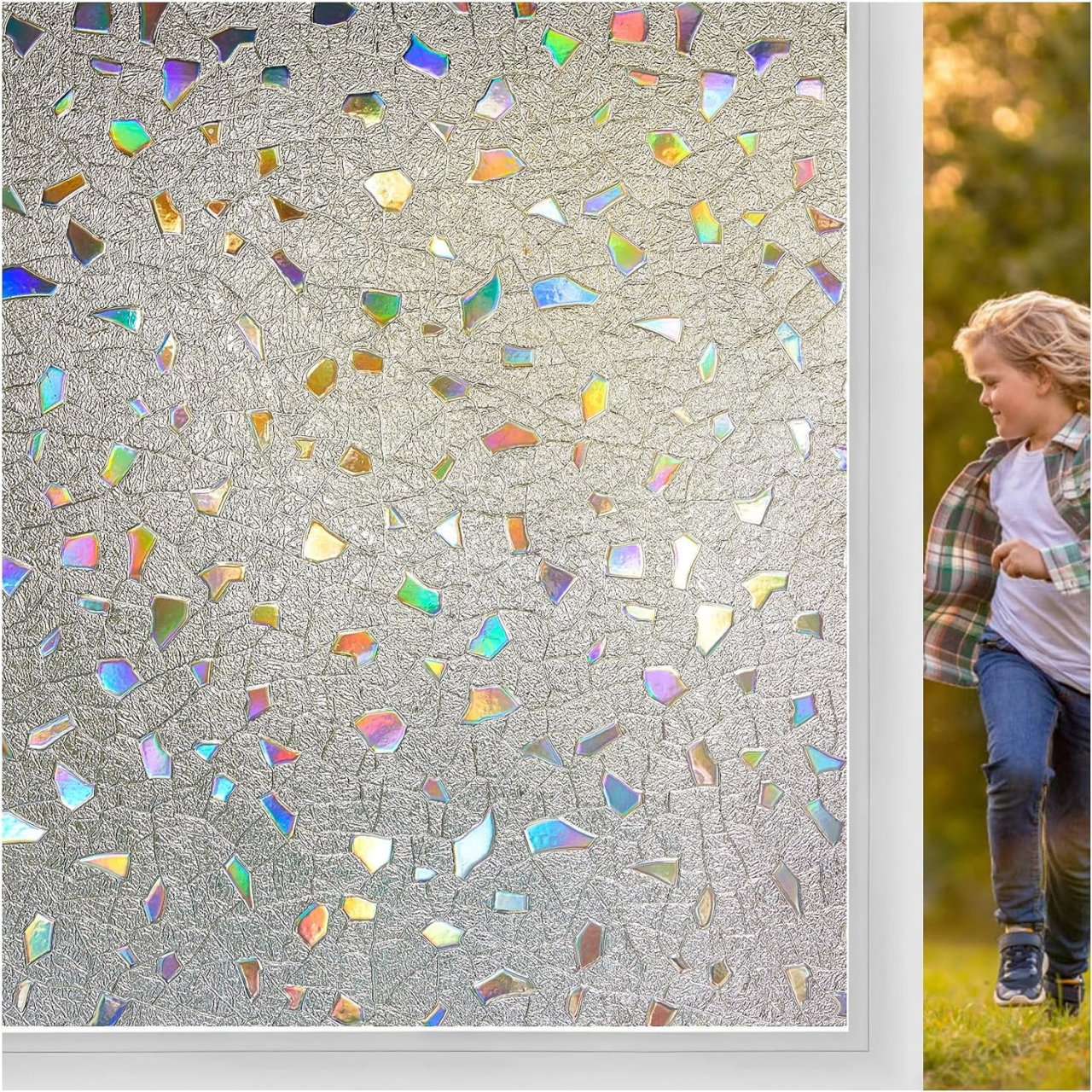 Folie Decorativa Privacy Pentru Geamuri - Home&Office, Protectie UV, Model - Geometric Holografic, Dimensiuni 200x60 cm, Luxer folie decorativă geamuri folie semi-privacy geamuri protecție UV geamuri folie dungi geamuri folie decorativă home office folie geamuri birou folie decorativă modernă folie geamuri pentru intimitate accesorii geamuri casă folie decorativă ușor de aplicat folie pentru ferestre moderne folie decorativă UV rezistentă folie dungi decorative folie geamuri semi-transparentă folie decorativă interior folie pentru ferestre birou folie geamuri anti-UV decorare geamuri casă folie decorativă mată protecție solară ferestre [1]