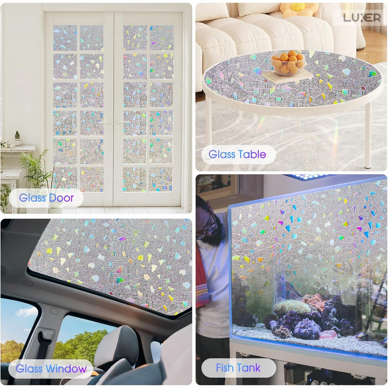 Folie Decorativa Privacy Pentru Geamuri - Home&Office, Protectie UV, Model - Geometric Holografic, Dimensiuni 200x60 cm, Luxer folie decorativă geamuri folie semi-privacy geamuri protecție UV geamuri folie dungi geamuri folie decorativă home office folie geamuri birou folie decorativă modernă folie geamuri pentru intimitate accesorii geamuri casă folie decorativă ușor de aplicat folie pentru ferestre moderne folie decorativă UV rezistentă folie dungi decorative folie geamuri semi-transparentă folie decorativă interior folie pentru ferestre birou folie geamuri anti-UV decorare geamuri casă folie decorativă mată protecție solară ferestre [9]
