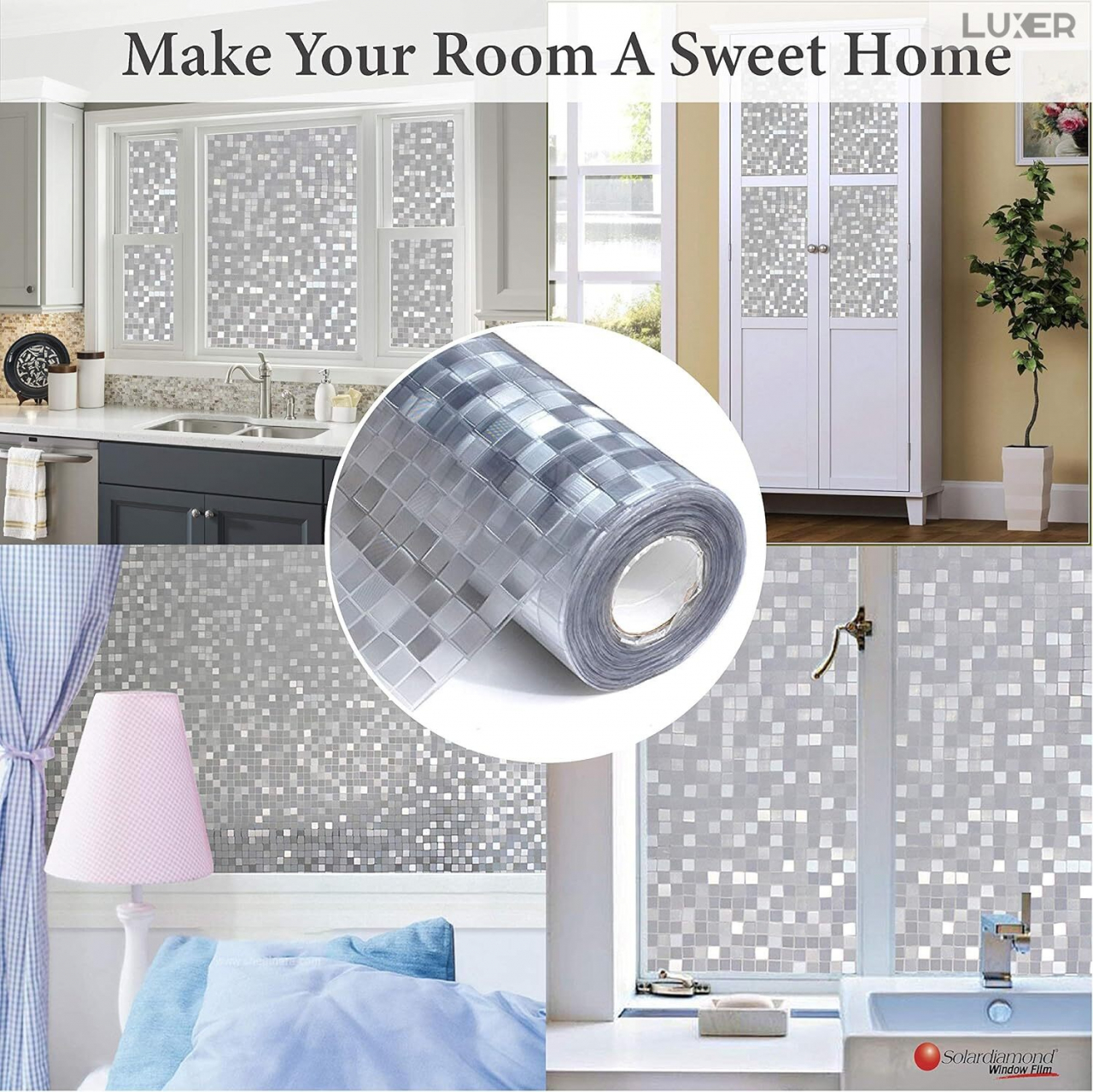 Folie Decorativa Privacy Pentru Geamuri - Home&Office, Protectie UV, Model Mozaic Cu Efect Sclipicios In Lumina Soarelui, Dimensiuni 200x60 cm, Luxer Folie decorativă privacy Folie pentru geamuri Folie protectie UV Folie Mozaic Folie cu efect sclipicios Folie decorativă pentru geamuri Folie privacy pentru birou Folie pentru home office Folie decorativă Luxer Folie pentru intimitate geamuri Folie decorativă 200x60 cm [9]