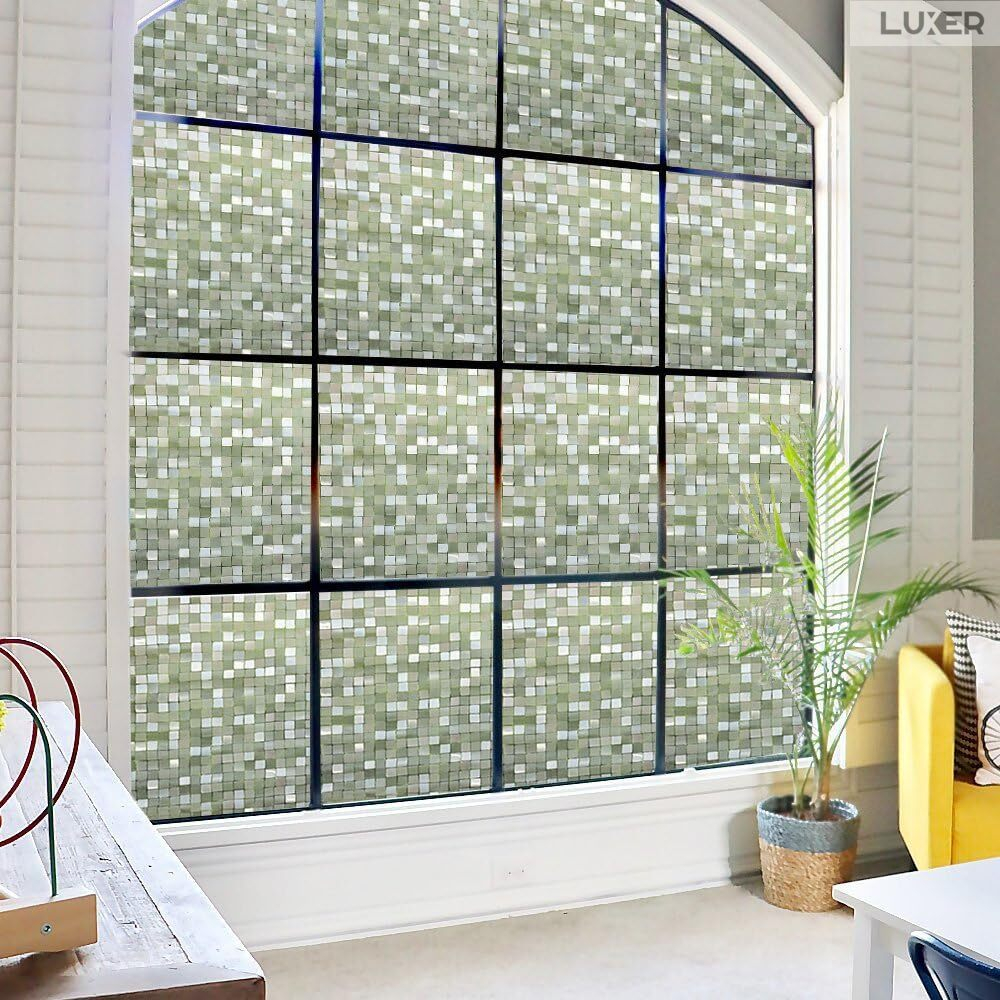 Folie Decorativa Privacy Pentru Geamuri - Home&Office, Protectie UV, Model Mozaic Cu Efect Sclipicios In Lumina Soarelui, Dimensiuni 200x60 cm, Luxer Folie decorativă privacy Folie pentru geamuri Folie protectie UV Folie Mozaic Folie cu efect sclipicios Folie decorativă pentru geamuri Folie privacy pentru birou Folie pentru home office Folie decorativă Luxer Folie pentru intimitate geamuri Folie decorativă 200x60 cm [4]