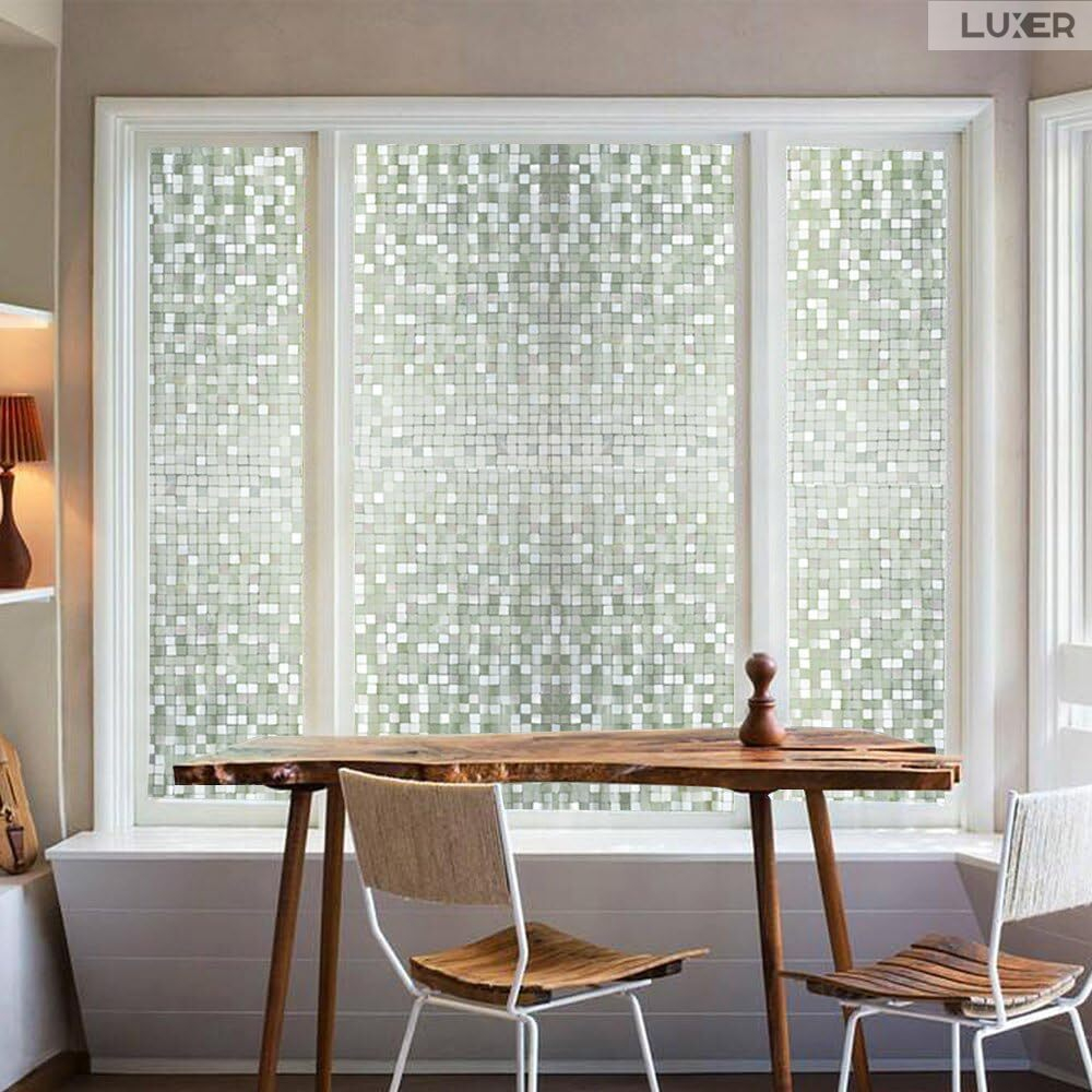Folie Decorativa Privacy Pentru Geamuri - Home&Office, Protectie UV, Model Mozaic Cu Efect Sclipicios In Lumina Soarelui, Dimensiuni 200x60 cm, Luxer Folie decorativă privacy Folie pentru geamuri Folie protectie UV Folie Mozaic Folie cu efect sclipicios Folie decorativă pentru geamuri Folie privacy pentru birou Folie pentru home office Folie decorativă Luxer Folie pentru intimitate geamuri Folie decorativă 200x60 cm [5]