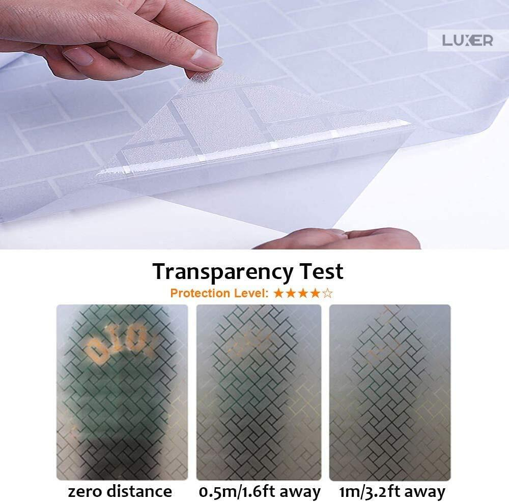 Folie Decorativa Privacy Pentru Geamuri - Home&Office, Protectie UV, Model - Brick Pattern, Dimensiuni 200x60 cm, Luxer [11]