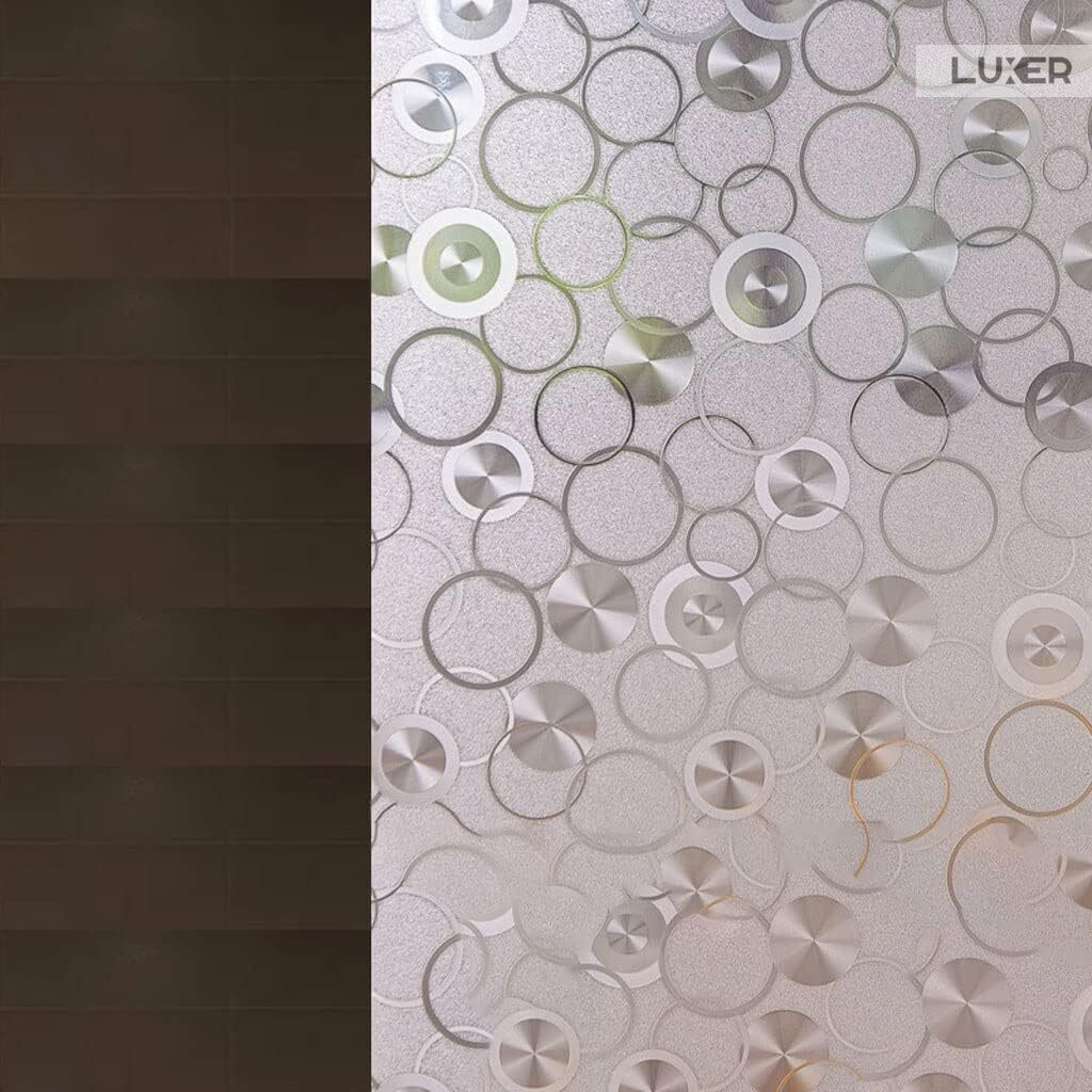 Folie Decorativa Privacy Pentru Geamuri - Home&Office, Protectie UV, Model - Disc Pattern, Dimensiuni 200x60 cm, Luxer Folie decorativă privacy Folie pentru geamuri Folie protectie UV Folie geam caramida Folie decorativă pentru geamuri Folie privacy pentru birou Folie pentru home office Folie decorativă Luxer Folie pentru intimitate geamuri Folie decorativă 200x60 cm [6]