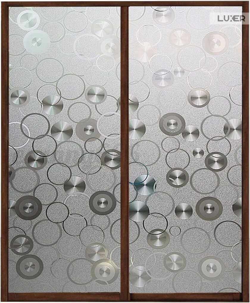 Folie Decorativa Privacy Pentru Geamuri - Home&Office, Protectie UV, Model - Disc Pattern, Dimensiuni 200x60 cm, Luxer Folie decorativă privacy Folie pentru geamuri Folie protectie UV Folie geam caramida Folie decorativă pentru geamuri Folie privacy pentru birou Folie pentru home office Folie decorativă Luxer Folie pentru intimitate geamuri Folie decorativă 200x60 cm [4]