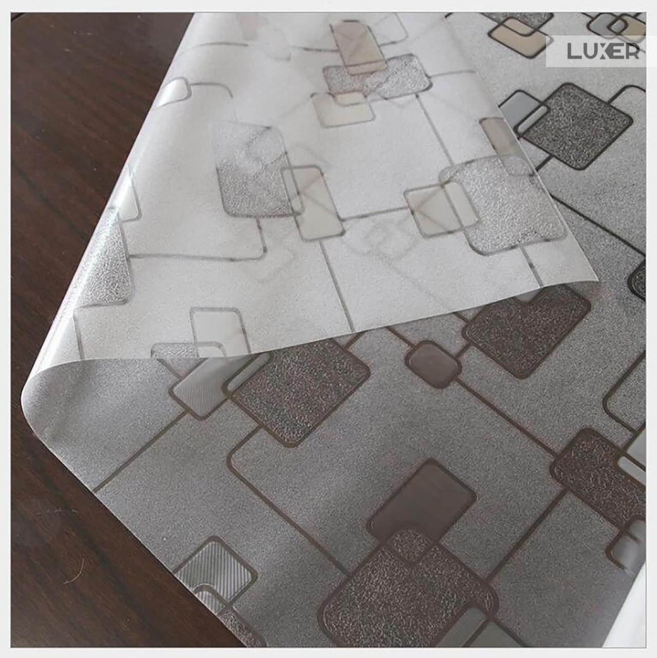 Folie Decorativa Privacy Pentru Geamuri - Home&Office, Protectie UV, Model - Square Knot, Dimensiuni 200x60 cm, Luxer Folie decorativă privacy Folie pentru geamuri Folie protectie UV Folie geam caramida Folie decorativă pentru geamuri Folie privacy pentru birou Folie pentru home office Folie decorativă Luxer Folie pentru intimitate geamuri Folie decorativă 200x60 cm [7]