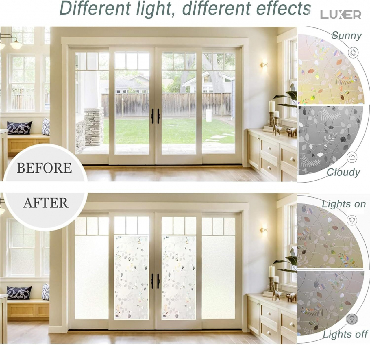Folie Decorativa Privacy Pentru Geamuri - Home&Office, Protectie UV, Model - Autumn Leaves Pattern, Dimensiuni 200x60 cm, Luxer Folie decorativă privacy Folie pentru geamuri Folie protectie UV Folie geam dungi orizontale Folie decorativă pentru geamuri Folie privacy pentru birou Folie pentru home office Folie decorativă Luxer Folie pentru intimitate geamuri Folie decorativă 200x60 cm [6]