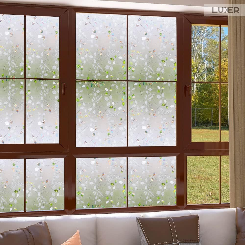 Folie Decorativa Privacy Pentru Geamuri - Home&Office, Protectie UV, Model - Autumn Leaves Pattern, Dimensiuni 200x60 cm, Luxer Folie decorativă privacy Folie pentru geamuri Folie protectie UV Folie geam dungi orizontale Folie decorativă pentru geamuri Folie privacy pentru birou Folie pentru home office Folie decorativă Luxer Folie pentru intimitate geamuri Folie decorativă 200x60 cm [4]