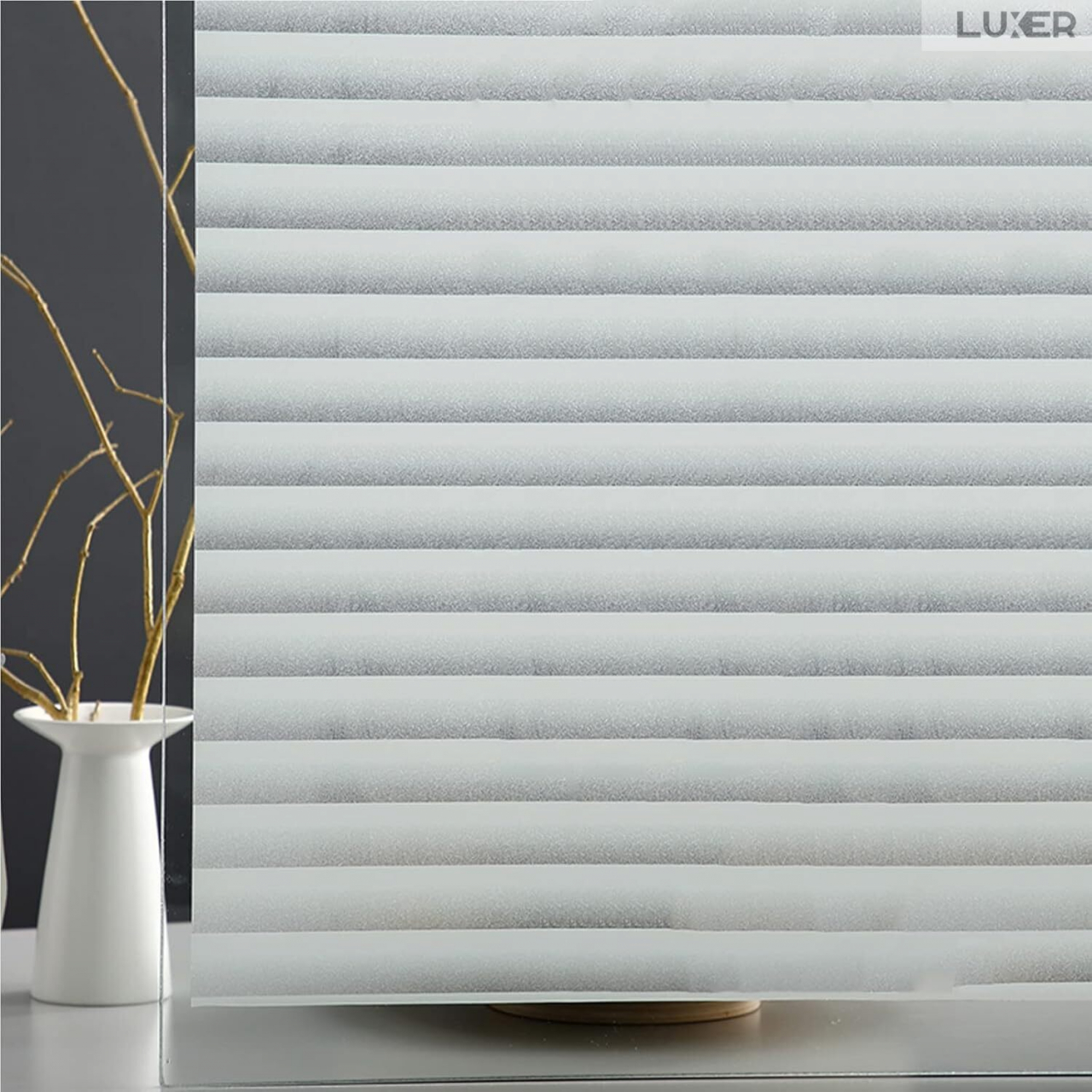 Folie Decorativa Privacy Pentru Geamuri - Home&Office, Protectie UV, Model - Imitatie Jaluzele, Dimensiuni 200x60 cm, Luxer [3]