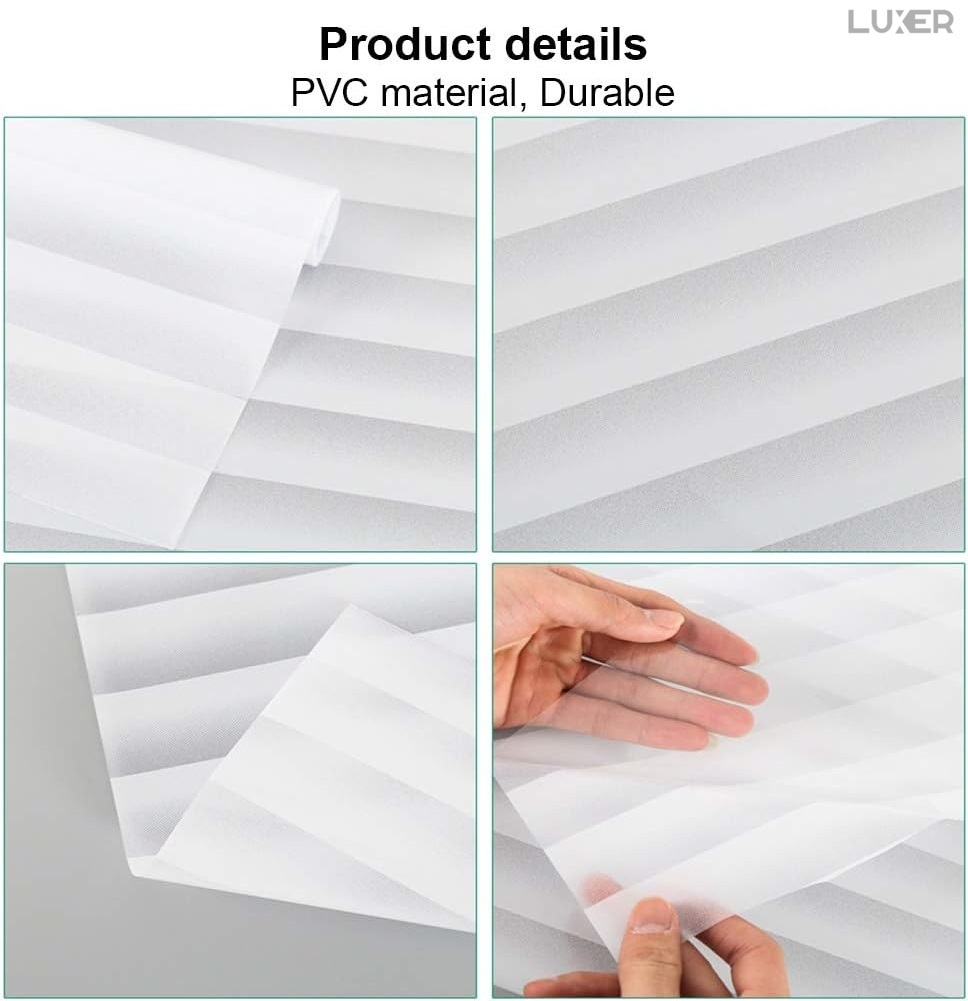 Folie Decorativa Privacy Pentru Geamuri - Home&Office, Protectie UV, Model - Imitatie Jaluzele, Dimensiuni 200x60 cm, Luxer [12]