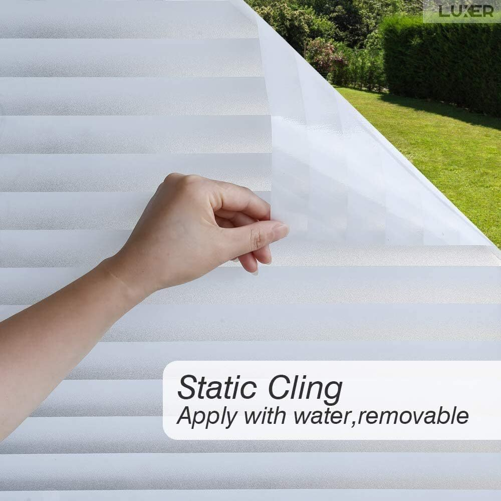 Folie Decorativa Privacy Pentru Geamuri - Home&Office, Protectie UV, Model - Imitatie Jaluzele, Dimensiuni 200x60 cm, Luxer [2]