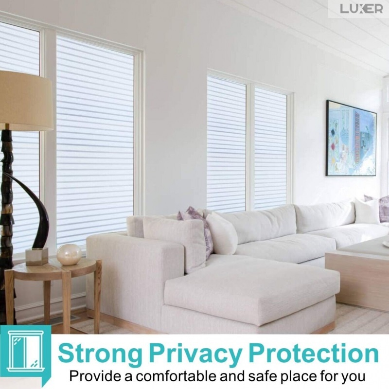 Folie Decorativa Privacy Pentru Geamuri - Home&Office, Protectie UV, Model - Imitatie Jaluzele, Dimensiuni 200x60 cm, Luxer [8]