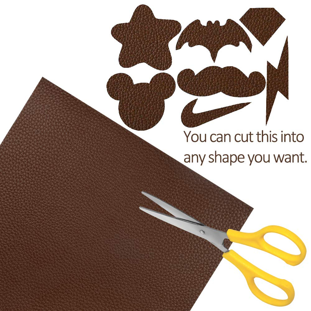 Folie din piele ecologică autoadezivă Luxer, maro, dimensiune 137x60 cm, ideală pentru recondiționare canapea, scaun sau interior auto. [3]