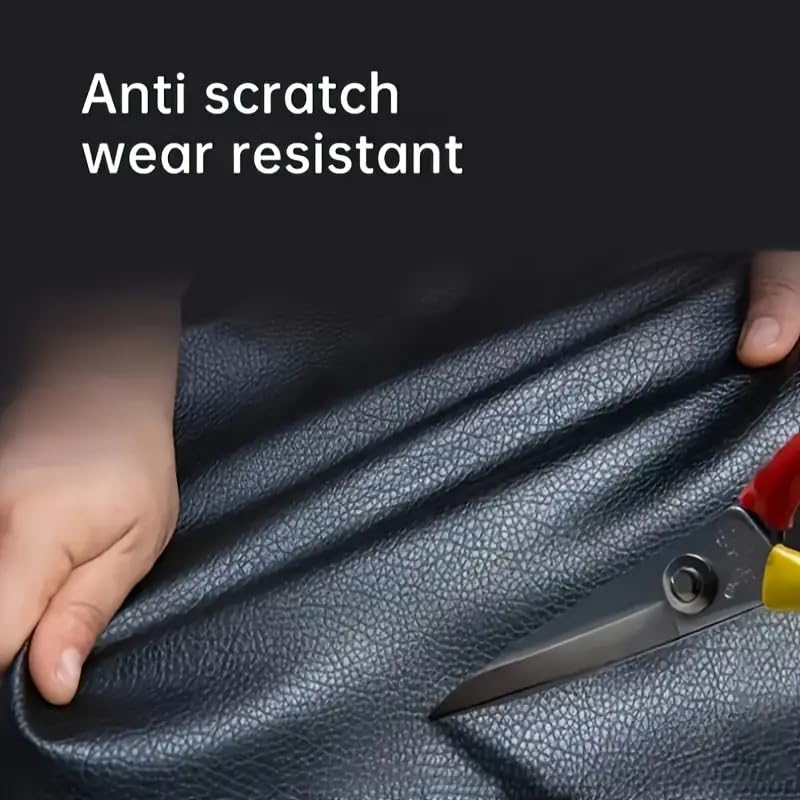 Folie din piele ecologică autoadezivă Luxer, Bej, dimensiune 137x60 cm, ideală pentru recondiționare canapea, scaun sau interior auto. [6]